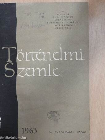 Történelmi Szemle 1963/1-4.