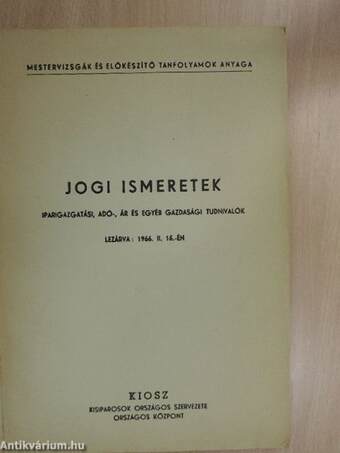 Jogi ismeretek