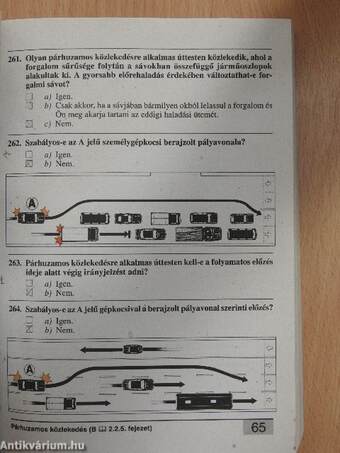 Tesztkönyv a járművezetői vizsgák valamennyi kategóriájára