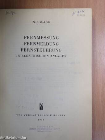 Fernmessung, fernmeldung, fernsteuerung in elektrischen anlagen