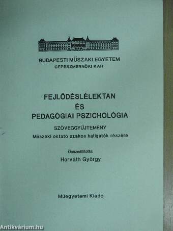 Fejlődéslélektan és pedagógiai pszichológia