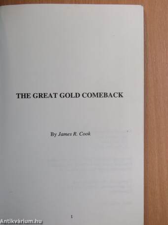 The great gold comeback