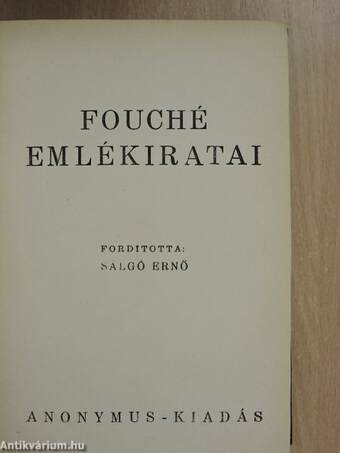 Fouché emlékiratai