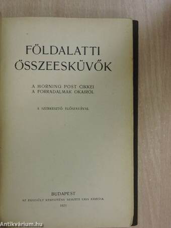 Földalatti összeesküvők (Tiltólistás kötet)