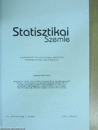 Statisztikai Szemle 2013. július