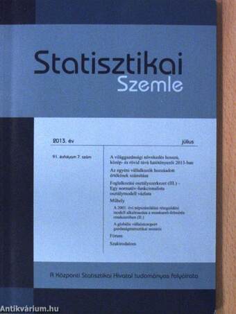 Statisztikai Szemle 2013. július