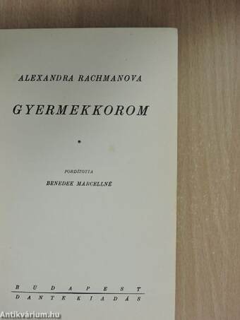 Gyermekkorom