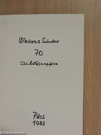 Weöres Sándor 70. születésnapjára