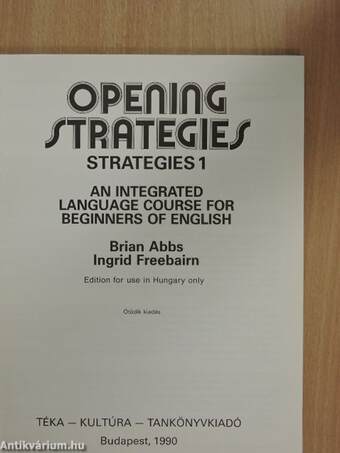 Opening Strategies - Students' Book