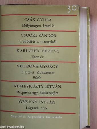 "55 kötet a 30 év sorozatból (nem teljes sorozat)"
