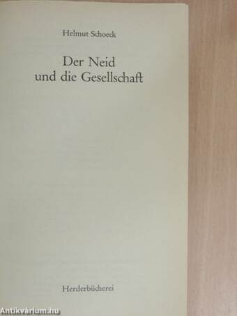 Der Neid und die Gesellschaft