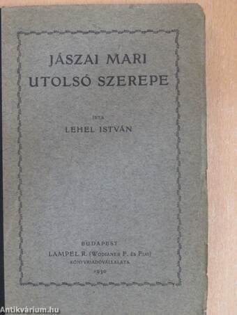 Jászai Mari utolsó szerepe