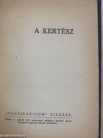 A kertész