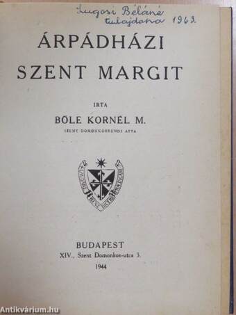 Árpádházi szent Margit