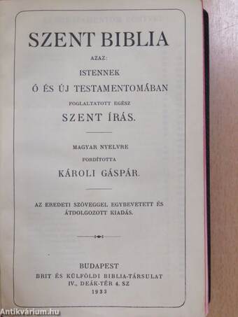 Szent Biblia