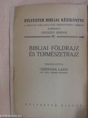 Bibliai földrajz és természetrajz