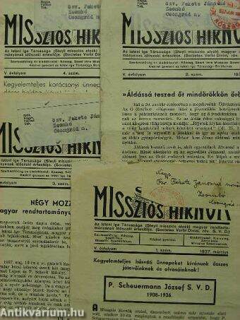 Missziós Hírnök 1937/1-4.