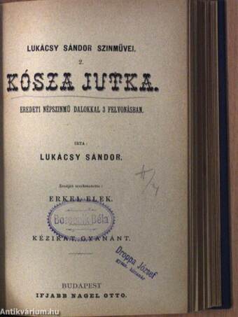 Ágnes asszony/A vereshaju/Az isten keze/Kósza Jutka/A milimári/Nótás Kata/Az öreg béres