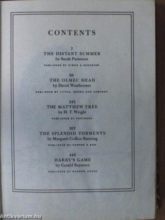 The Distant Summer/The Olmec Head/The Matthew Tree/The Splendid Torments/Harry's Game