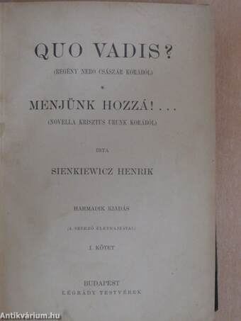 Quo vadis? I-II.