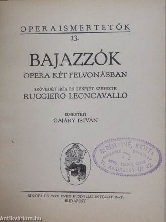 Leoncavallo: Bajazzók