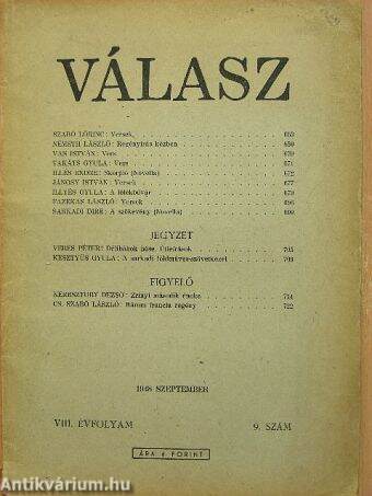 Válasz 1948. szeptember