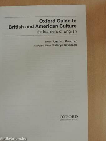 Oxford Guide to British and American Culture