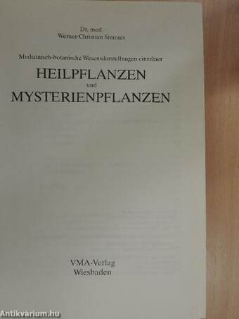 Heilpflanzen und Mysterienpflanzen