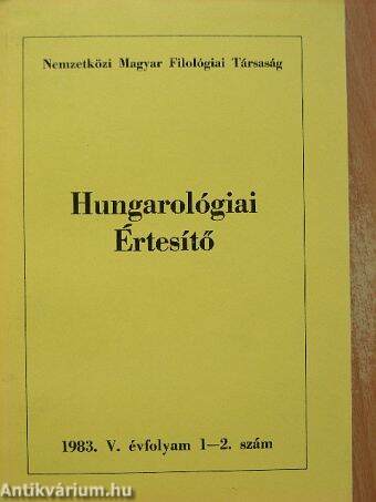 Hungarológiai Értesítő 1983/1-2.