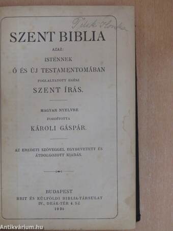 Szent Biblia