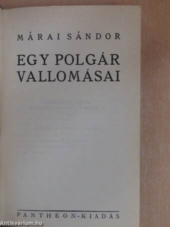 Egy polgár vallomásai