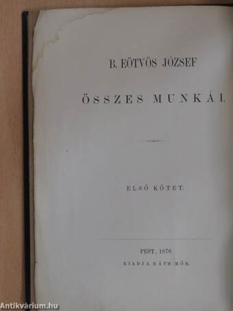 A XIX. század uralkodó eszméinek befolyása az államra I-II.