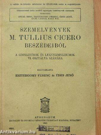 Szemelvények M. Tullius Cicero beszédeiből