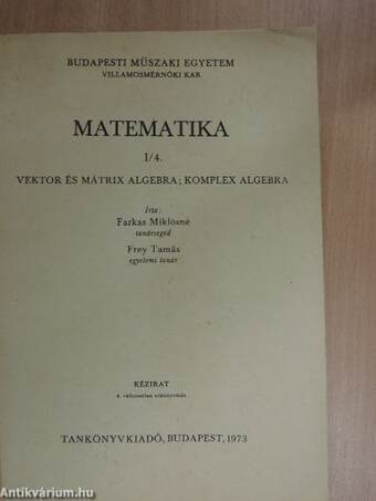 Matematika I/4.