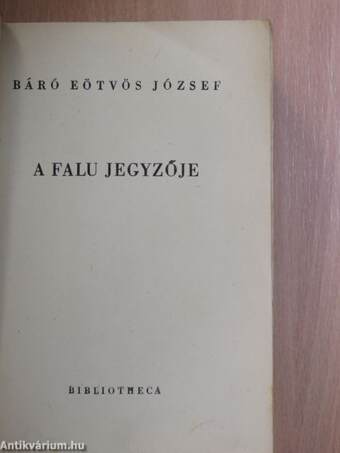 A falu jegyzője