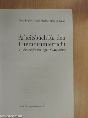 Arbeitsbuch für den Literaturunterricht an deutschsprachigen Gymnasien