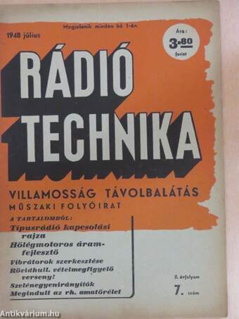 Rádiótechnika 1948. július