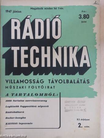 Rádiótechnika 1947. június