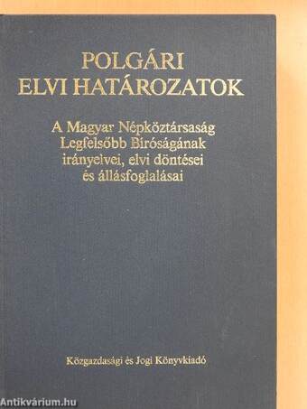 Polgári elvi határozatok