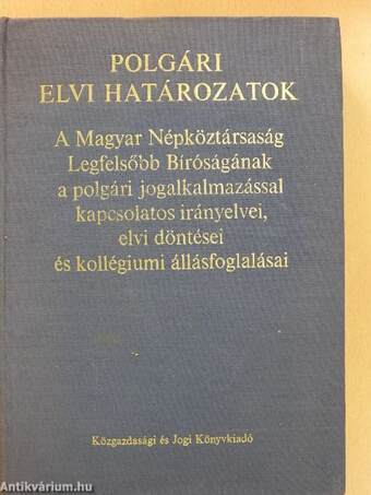 Polgári elvi határozatok