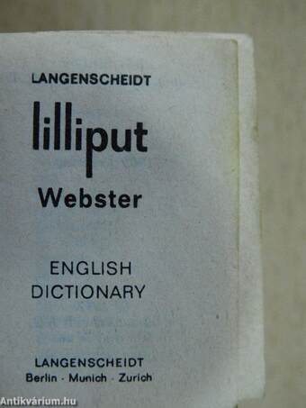 Langenscheidt Lilliput Webster English Dictionary (minikönyv)