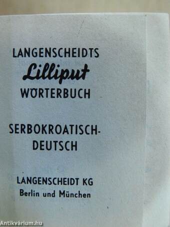 Langenscheidts Lilliput Wörterbuch Serbokroatisch-Deutsch (minikönyv)