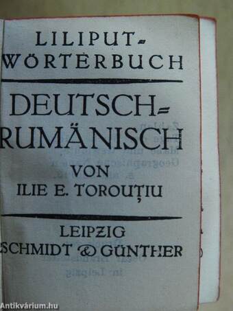 Liliput-Wörterbuch Deutsch-Rumänisch/Rumänisch-Deutsch (minikönyv)