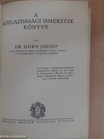 A közgazdasági ismeretek könyve