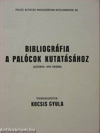 Bibliográfia a palócok kutatásához