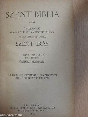 Szent Biblia