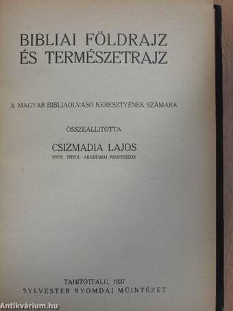 Bibliai földrajz és természetrajz