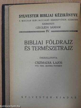 Bibliai földrajz és természetrajz