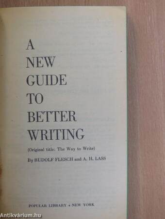 A new guide to better writing