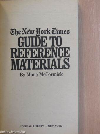 The New York Times guide to reference materials